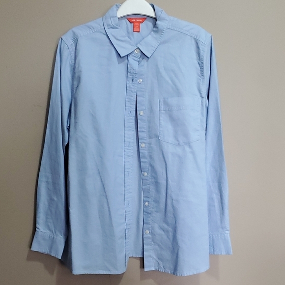 Joe Fresh Other - Men's Blue Button-Up Shirt Size Large